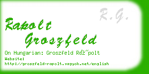 rapolt groszfeld business card